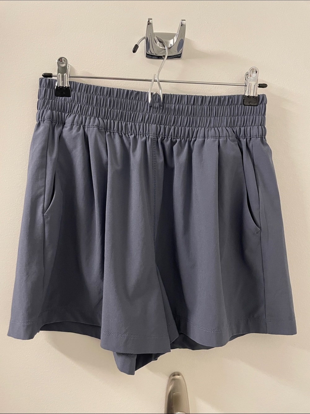 Vuori Women's Athletic Shorts in Slate Blue